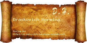 Draskovich Hermina névjegykártya